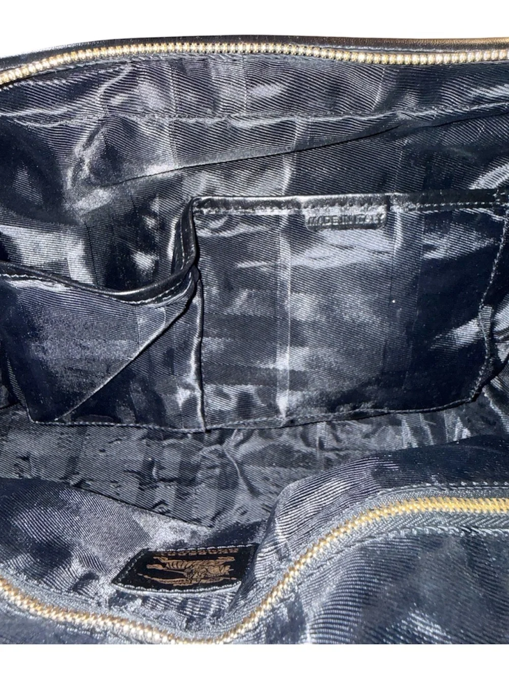 Burberry Black Quilted Leather Satchel with Gold Hardware